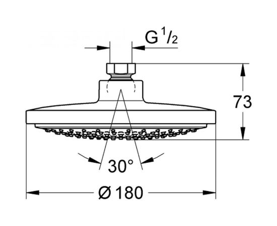 Верхий душ Grohe Euphoria Cosmopolitan хромированная душевая поверхность 27492000 – изображение 2