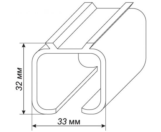 Верхняя направляющая для раздвижных дверей N2 Palladium 3 метра 12056 – изображение 2