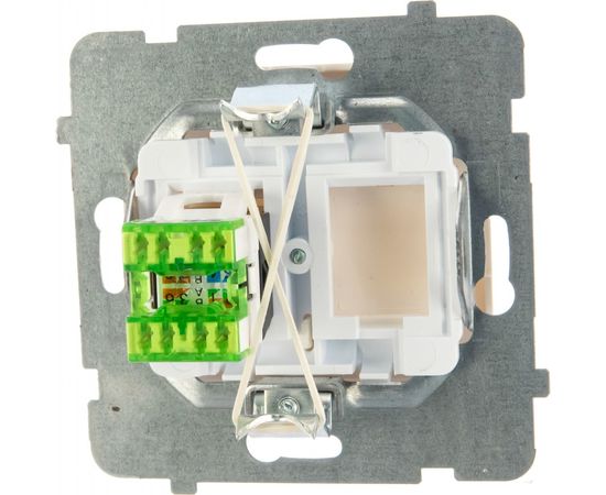 Компьютерная розетка Ospel Sonata 1-я, категория 5e, RJ-45, без рамки, бежевый GPK-1R/K/m/27 – изображение 2