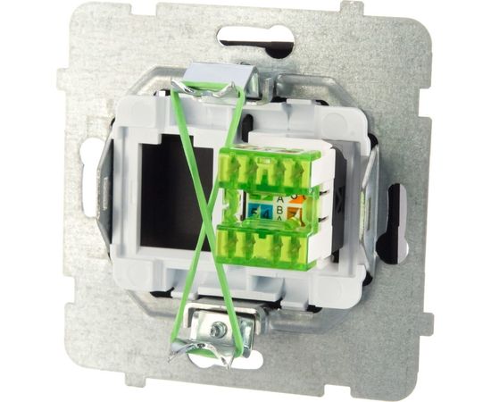 Компьютерная розетка Ospel Sonata 1-я, категория 5e, RJ-45, без рамки, черный металлик GPK-1R/K/m/33 – изображение 3