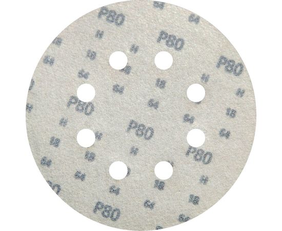 Круг шлифовальный на липучке siaone 1944 (50 шт; 125 мм; 8 отверстий; P80) sia Abrasives so50-125-8-080 – изображение 3