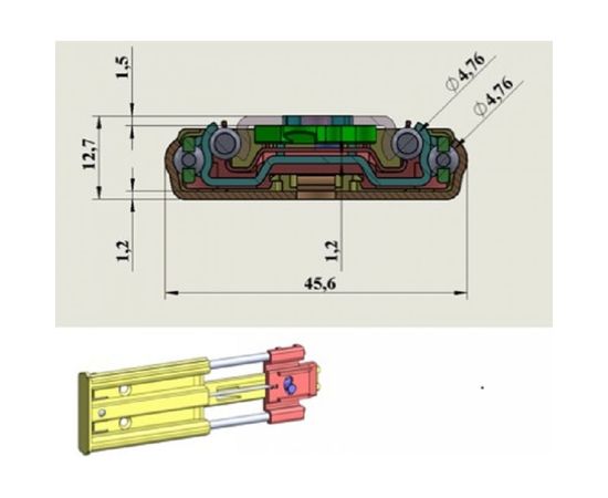 Шариковые направляющие SAMET SO CLASS накладные, высота 46 мм, с доводчиком, 500 мм СТ-00001292 – изображение 8