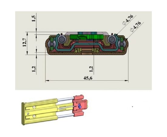 Шариковые направляющие SAMET SO CLASS накладные, высота 46 мм, с доводчиком, 450 мм СТ-00001291 – изображение 2