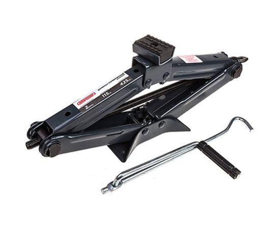 Механический ромбический домкрат SKYWAY 2т h 115-425 с резиновой опорной частью, в сумке S01801006 