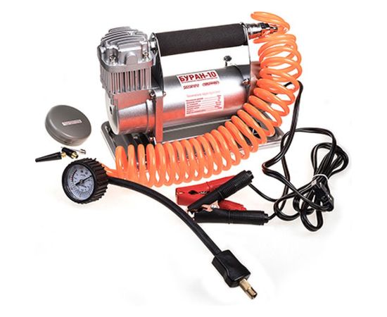 Металлический компрессор 72 л/мин с крокодилами Hi-tech 3, 20атм SKYWAY БУРАН-10 S02001012 