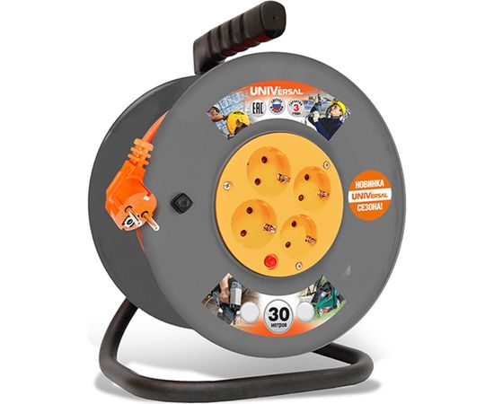 Удлинитель на катушке UNIVersal ВЕМ-250 термо ПВС 3*0,75 30м 9634153 1680 