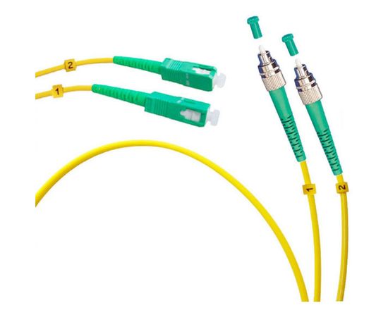 Оптический патч-корд TopLAN дуплексный, FC/APC-SC/APC, SM 9/125, 50 м, DPC-TOP-652-FC/A-SC/A-50 