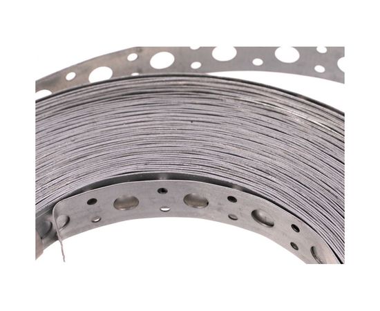 Монтажная перфорированная лента ГОСКРЕП оцинкованная, прямая 0,7х20 Бухта 25 м 13-0019650 – изображение 2