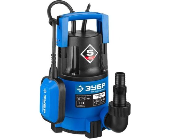 Погружной дренажный насос для чистой воды ЗУБР ПРОФЕССИОНАЛ НПЧ-Т3-750 – изображение 7