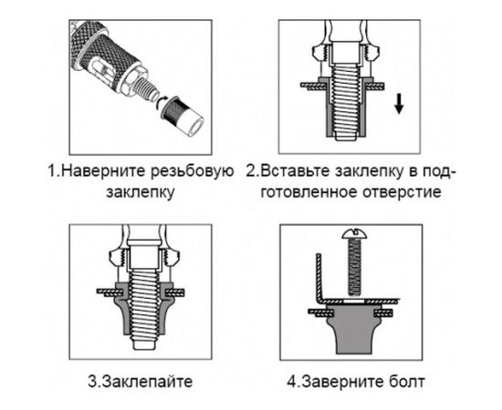 Двуручный заклепочник для резьбовых заклепок M3-M10 Дело Техники 456363 – изображение 2