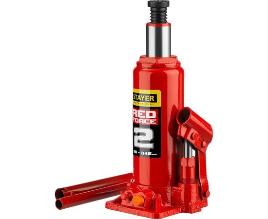 Гидравлический бутылочный домкрат STAYER RED FORCE, 2т, 181-345 мм, 43160-2 43160-2_z01 – изображение 6