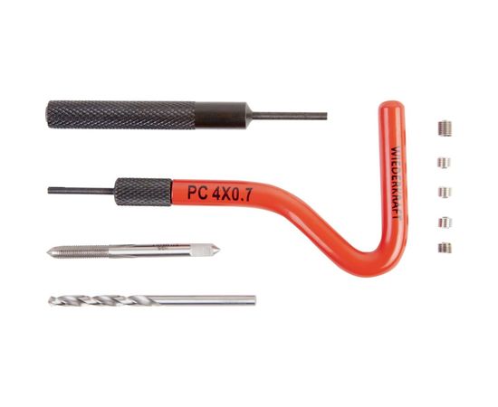 Набор для восстановления резьбы WIEDERKRAFT M4x0.7 16 предметов WDK-ST0407 – изображение 2