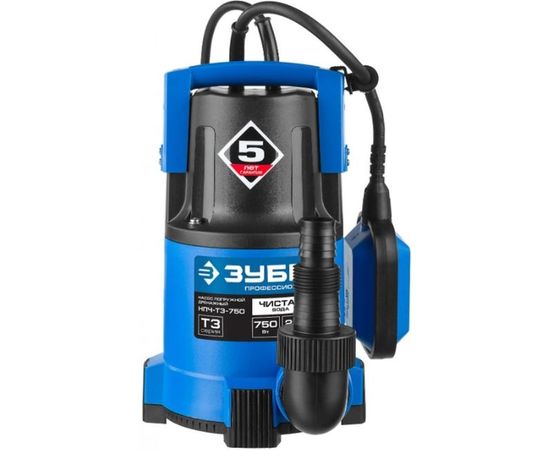 Погружной дренажный насос для чистой воды ЗУБР ПРОФЕССИОНАЛ НПЧ-Т3-750 – изображение 9