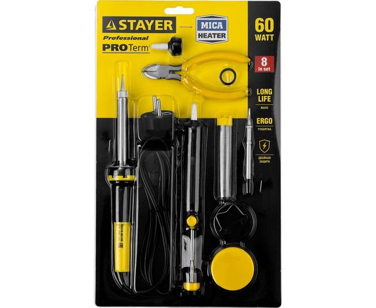 Набор для паяльных работ Stayer PROFI паяльник 55300 60 Вт 55314-60-H8 – изображение 2