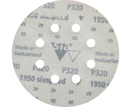 Круг шлифовальный на липучке siaspeed 1950 (50 шт; 125 мм; 8 отверстий; P320) sia Abrasives ss50-125-8-320 – изображение 4