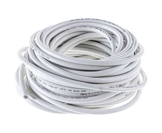 Провод ПВС 3 х 1.5 белый 20м ГОСТок ГТ0772 – изображение 2