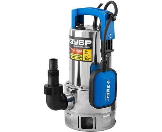 Погружной дренажный насос для грязной воды ЗУБР ПРОФЕССИОНАЛ Т3 НПГ-Т3-750-С – изображение 4