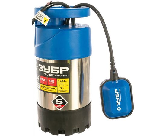 Погружной дренажный насос для чистой воды ЗУБР ПРОФЕССИОНАЛ Т5 НПЧ-Т5-800-С – изображение 2