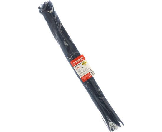 Нейлоновые хомуты Зубр черные, 9x760 мм, 50 шт. 309030-90-760 