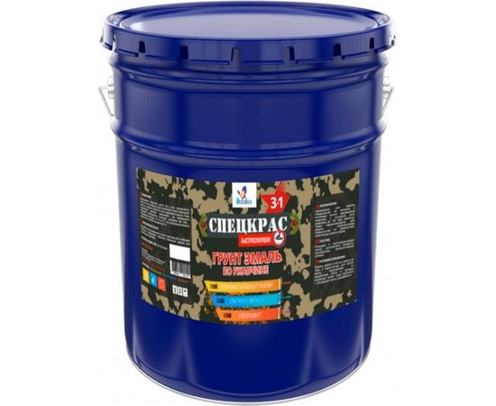 Грунт-эмаль по ржавчине Резолюкс СПЕЦКРАС 3в1 п/гл. 10кг серый УТ000009495 