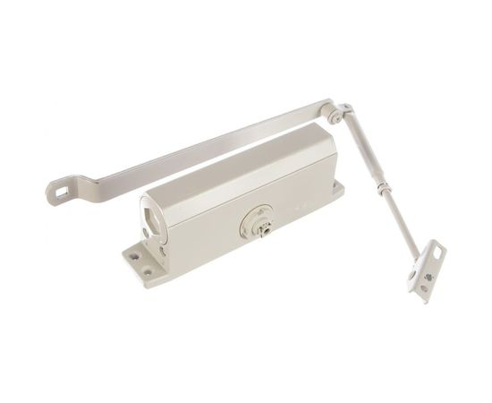 Дверной доводчик ЗУБР ПРОФЕССИОНАЛ для дверей массой до 80 кг, цвет белый 37911-80 