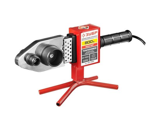 Сварочный аппарат для полипропиленовых труб, 800Вт, 50-300С, насадки 20, 25, 32, 40 , 50, 63мм, металлический кейс, 220В ЗУБР МАСТЕР АСТ-800 