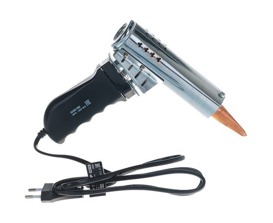 Паяльник с пластмассовой рукояткой и долговечным жалом, 500Вт, клин Зубр ПРОФЕССИОНАЛ 55302-500 