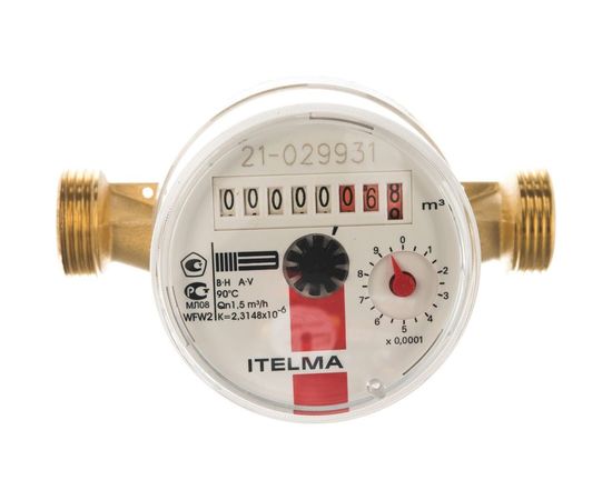 Счетчик воды ГВС Ителма 1/2 - 110мм без КМЧ Ит.Г-15 б/кмч 