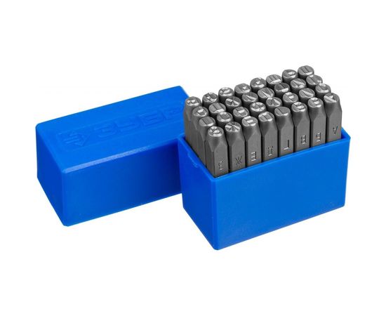 Буквенные клейма Зубр, шрифт 6 мм 21503-06_z01 