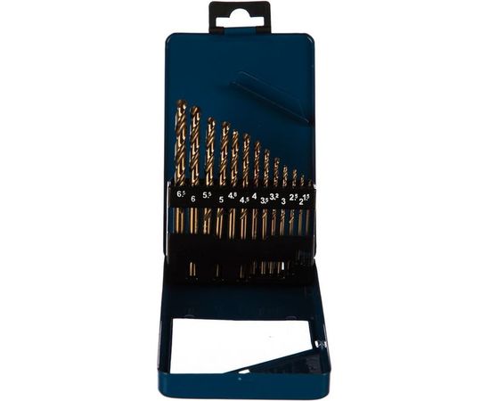 Набор сверл по металлу (13 шт., 1.5-6.5 мм, сталь Р6М5К5, класс А) Зубр 29626-H13 