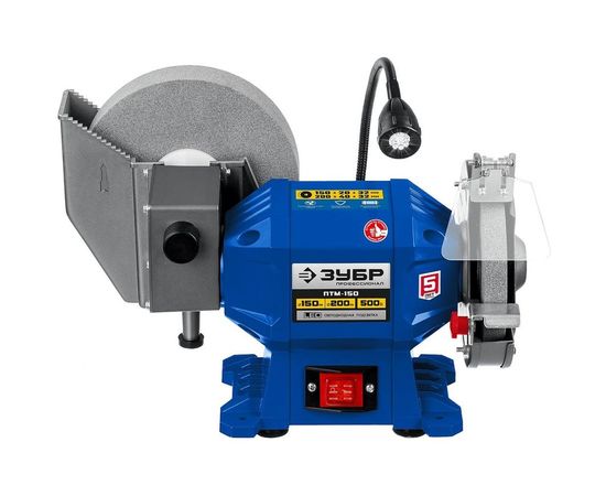 Заточной станок для мокрого и сухого шлифования ЗУБР d150/d200 мм, 500 Вт, ПТМ-150 