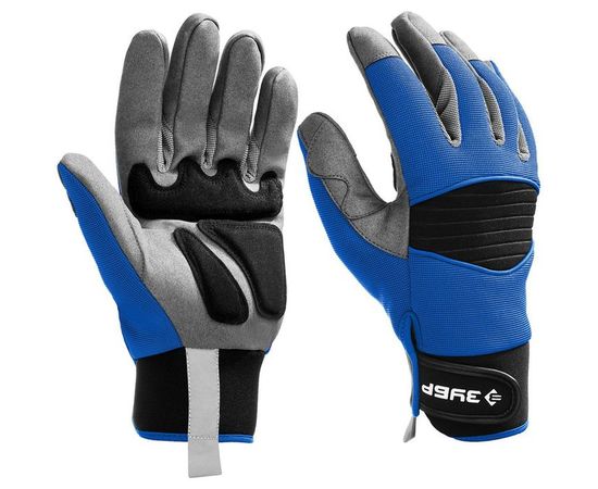 Комбинированные перчатки ЗУБР Монтажник, р. XL, для тяжелых механических работ 11475-XL 