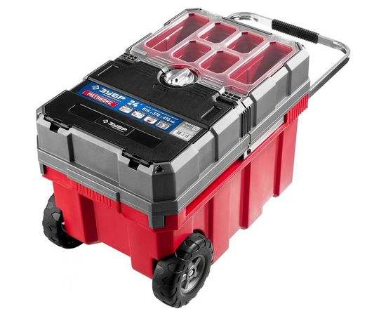 Ящик-тележка для инструмента ЗУБР "МЕГА БОКС" пластиковый, 24", Профессионал 38133-24 