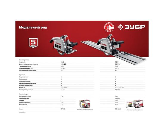 Погружная пила Зубр ПП-55 – изображение 3