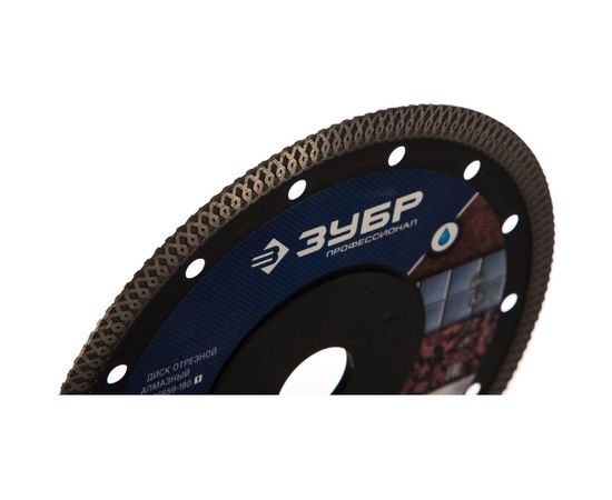 Диск алмазный отрезной сплошной ультратонкий 180х25.4/22,2 мм, ТОНКОРЕЗ Профессионал ЗУБР 36659-180_z01 – изображение 2