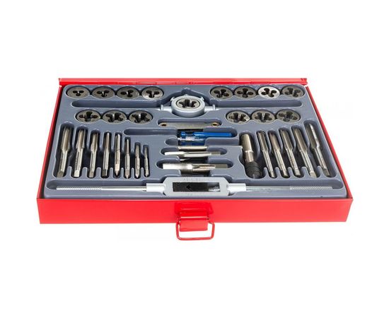 Набор метчиков и плашек Зубр МАСТЕР сталь 9ХС, 35 предметов 28117-H35_z01 – изображение 5