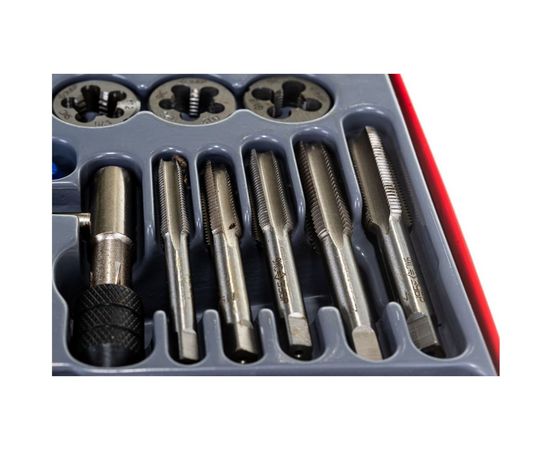 Набор метчиков и плашек Зубр МАСТЕР сталь 9ХС, 35 предметов 28117-H35_z01 – изображение 6