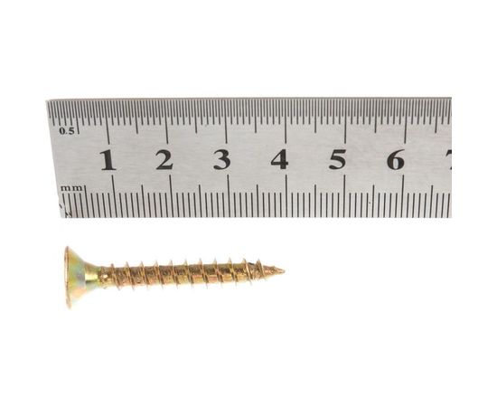 Универсальные шурупы для дерева, ДСП и ДВП Зубр желтопассивированные, PZ, 6,0x40 мм, ТФ0, 2500 шт 4-300390-60-040 – изображение 3