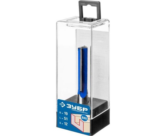 Фреза пазовая прямая с нижними подрезателями ПРОФЕССИОНАЛ (19х51х86 мм; хвостовик 12 мм) Зубр 28755-19-51 – изображение 3