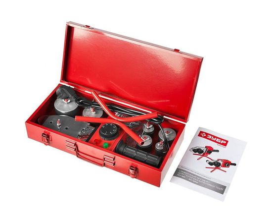 Сварочный аппарат для полипропиленовых труб, 800Вт, 50-300С, насадки 20, 25, 32, 40 , 50, 63мм, металлический кейс, 220В ЗУБР МАСТЕР АСТ-800 – изображение 7