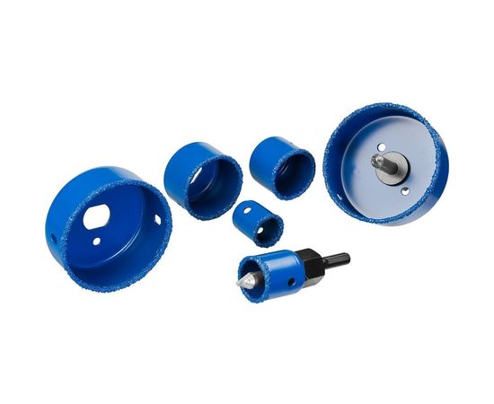 Набор ПРОФЕССИОНАЛ коронки-чашки 6 предметов (22-73 мм) Зубр 33360-H6 – изображение 3