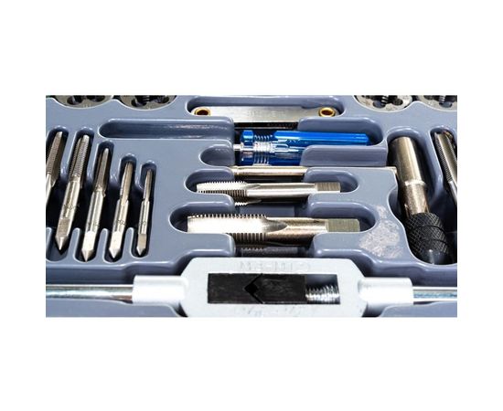 Набор метчиков и плашек Зубр МАСТЕР сталь 9ХС, 35 предметов 28117-H35_z01 – изображение 14