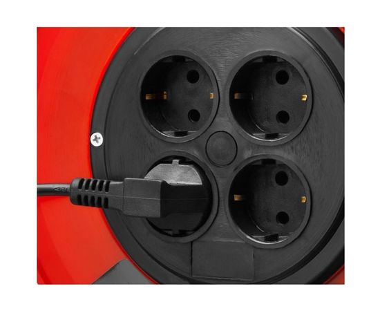 Удлинитель на катушке ЗУБР ПВС 307, 50 м, 2500 Вт, 4 гнезда, ПВС 3х0,75 кв мм, 55083-50 – изображение 3