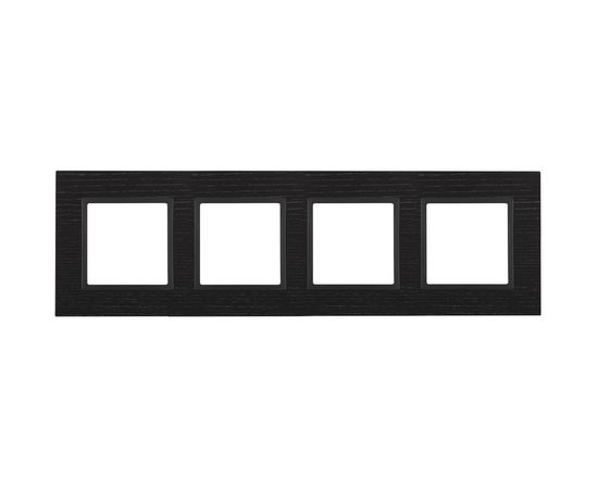 Рамка ЭРА 14530405 Elegance на 4 поста, черное дерево+антрацит Б0034583 