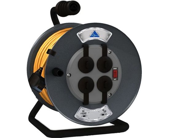 Удлинитель Партнер-Электро ProfiLine 4гн. с/з с выкл. ПВС 3х1 16A 30м IP 44 UP215C-430GR 