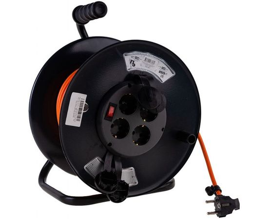 Удлинитель Партнер-Электро ProfiLine 4гн. с/з с выкл. ПВС 3х1,5 16A 30м IP 44 UP216C-430GR 