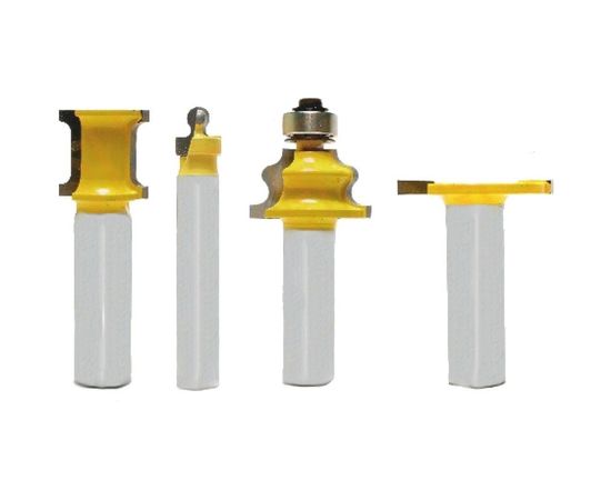 Набор фрез по дереву (4 шт; хвостовик 12 мм) для изготовления шарнирного соединения Энкор 10595 