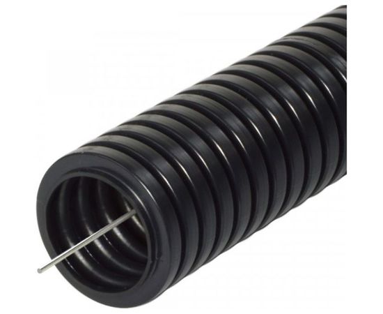 Гофрированная труба ЭРА ПНД черный d 20мм с зонд. легкая 50м Б0043780 