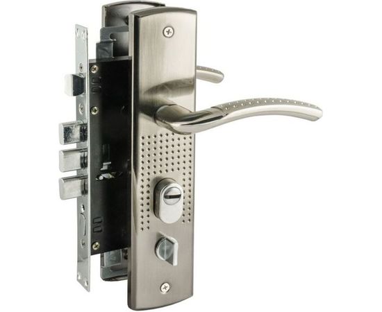 Врезной замок НОРА-М N200 96 левый мат. никель 15556 