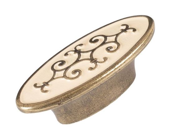 Ручка скоба ОФК комплект из 10 штук, 1151-32 ст.бронза+кремовый Tr-00000958 